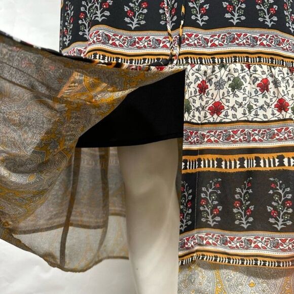 ANTHROPOLOGIE One September Provencal Midi Peasant Boho Dress Embroidered XS S - Picture 12 of 13